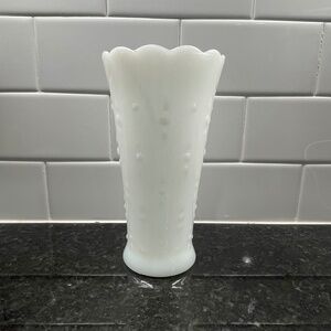 Vintage Milk Glass Scalloped Vase